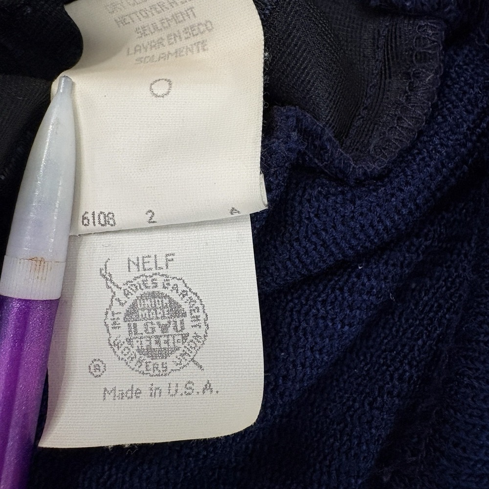 VTG 90's Leslie Fay Women's 2 Piece Skirt Set 12 Navy Officecore Office Siren - Picture 9 of 9